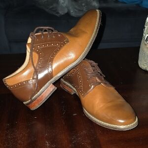 Dexter Two-Tone Brown Leather Oxfords